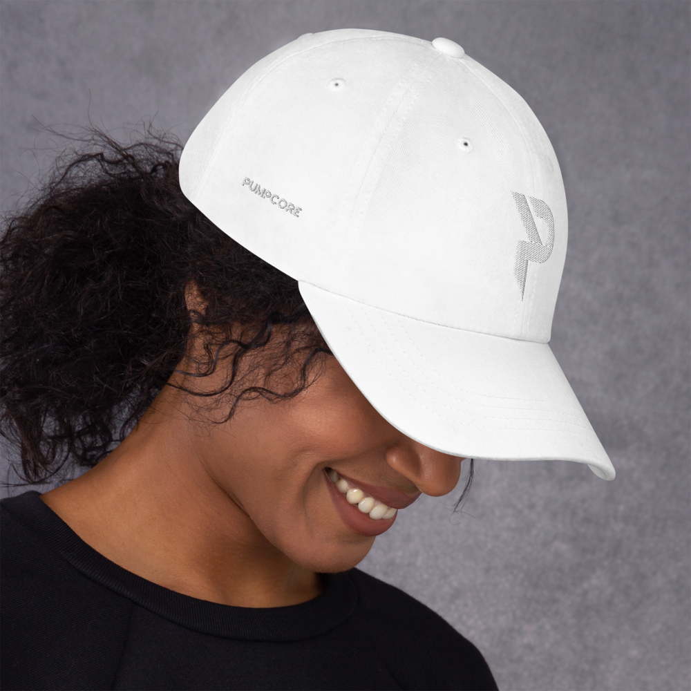 Pumpcore Monogram Dad Hat – White Monogram