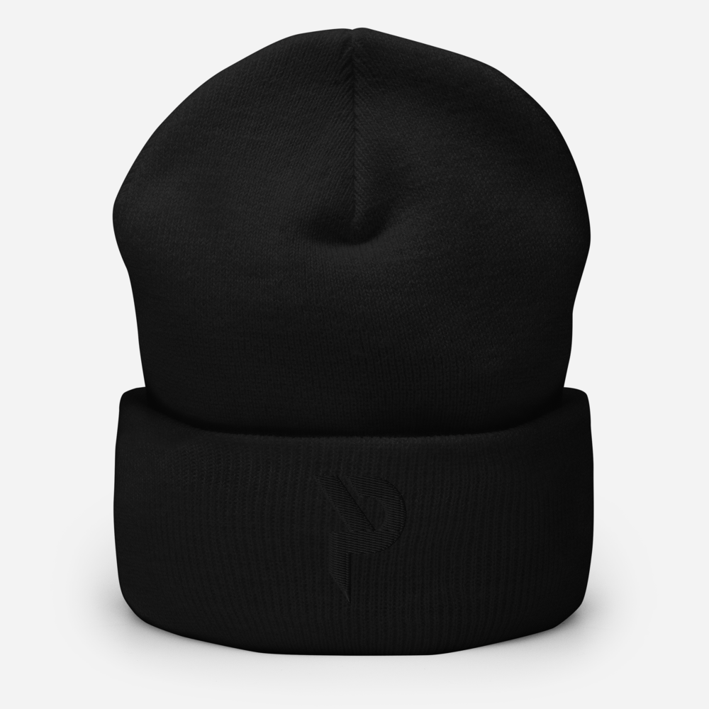 Pumpcore CoreCap™ Cuffed Beanie — Black Monogram Edition