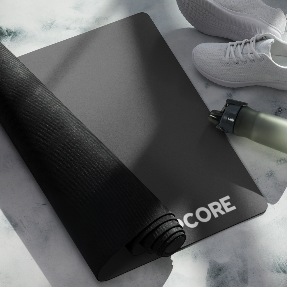 Pumpcore CoreTrainer™ Yoga Mat — Tech Black | White Wordmark