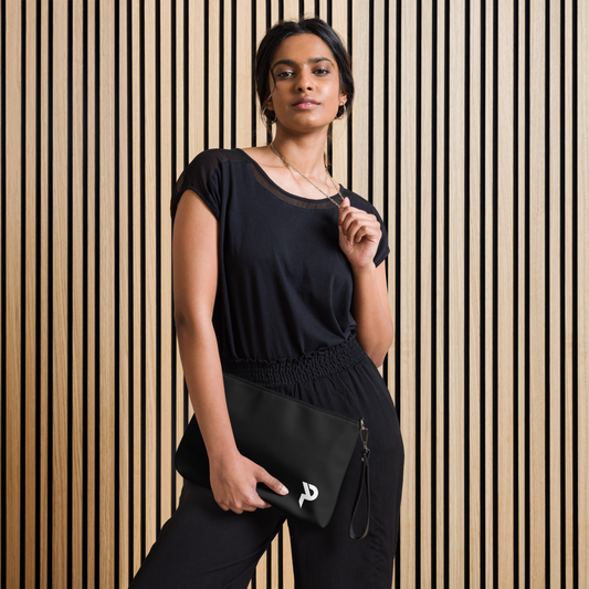 Pumpcore CoreBag™ City Crossbody — Bold Black | White Monogram