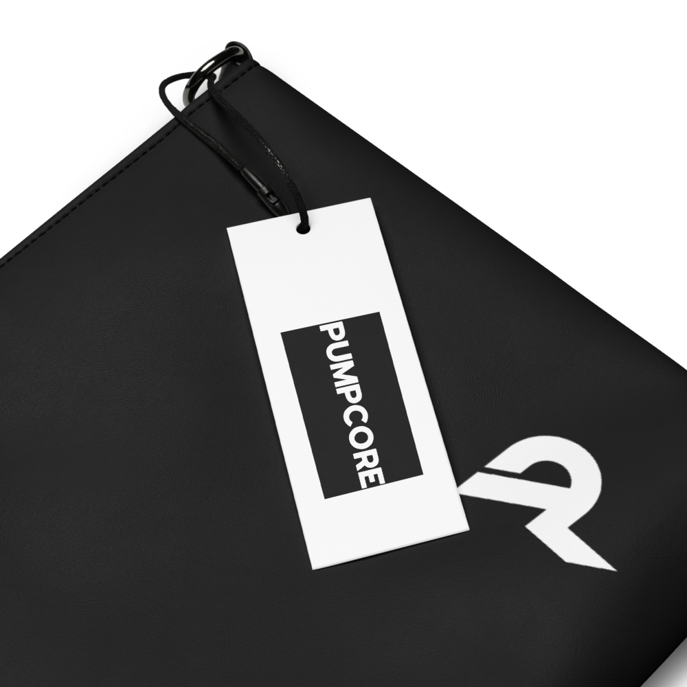 Pumpcore CoreBag™ City Crossbody — Bold Black | White Monogram