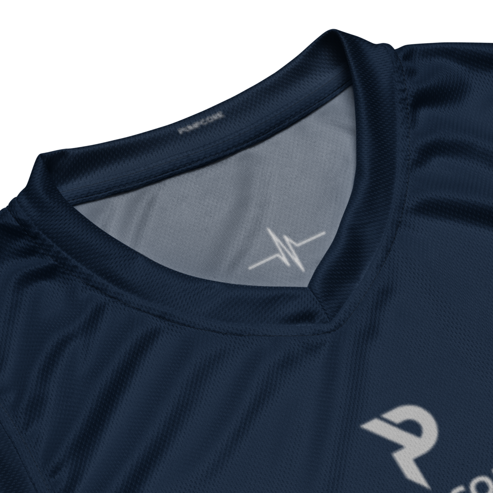 Pumpcore ProFit™ Recycled Basketball Jersey — Deep Navy | Silver Logo