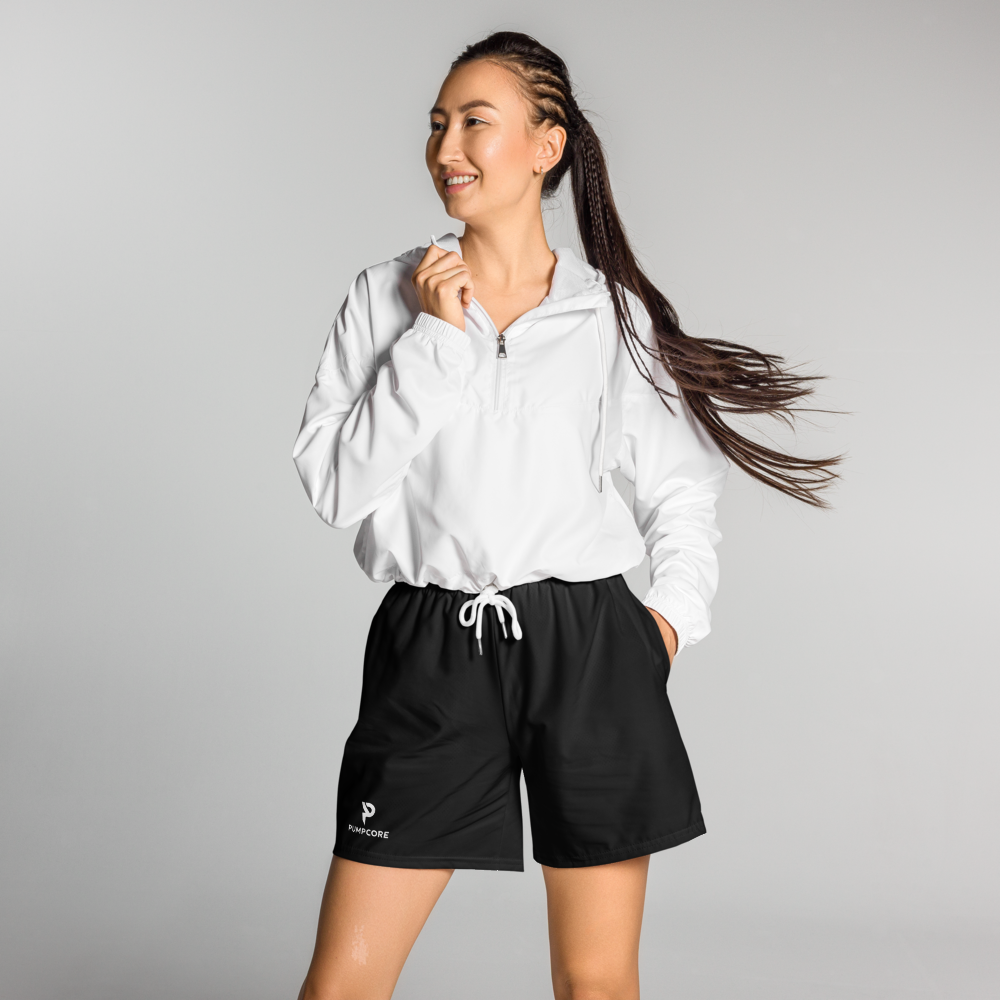 Pumpcore ProFit™ Athletic Long Shorts – Bold Black | White Monogram