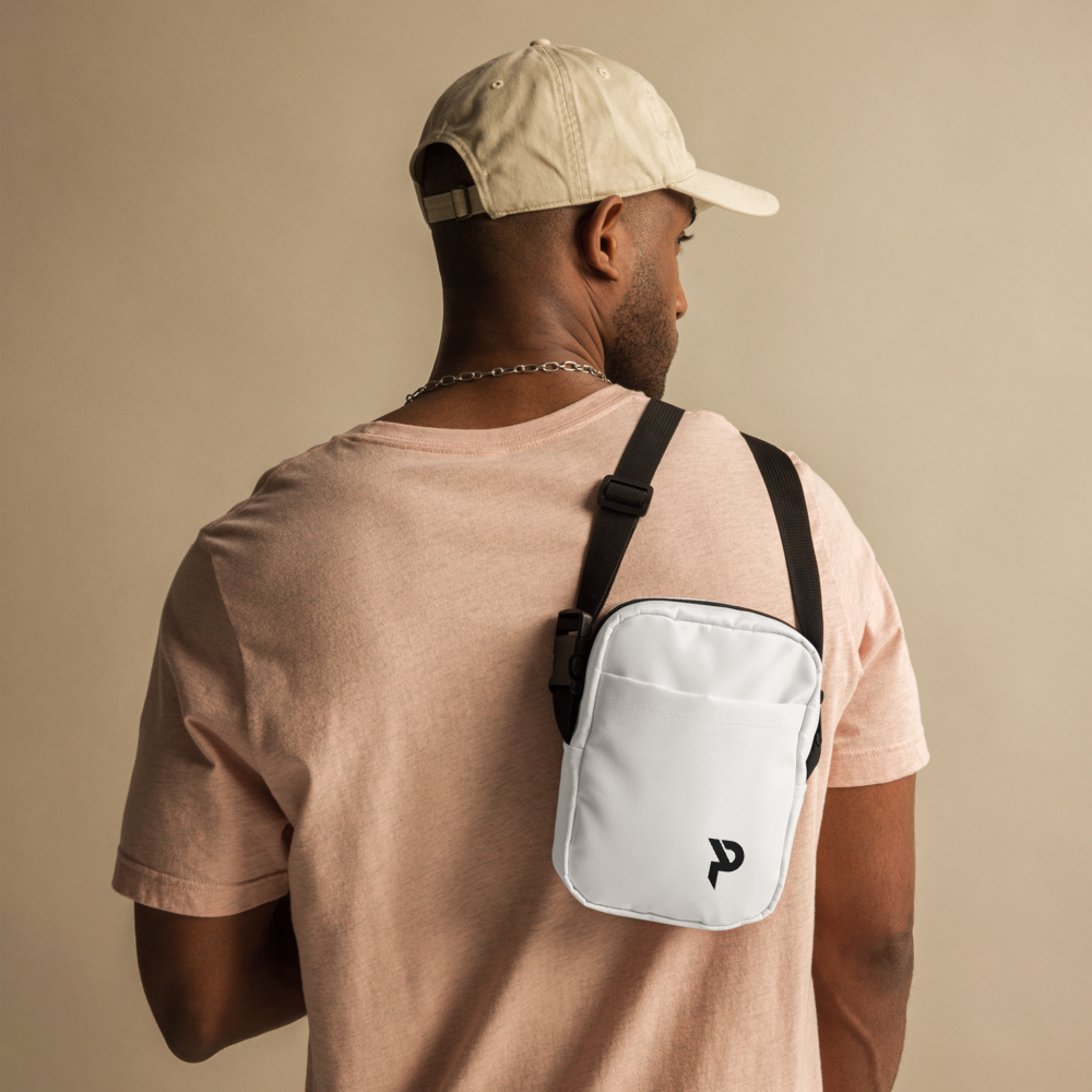 Pumpcore CoreBag™ Utility Crossbody — White | Black Monogram