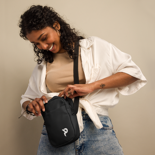 Pumpcore CoreBag™ Utility Crossbody — Bold Black | White Monogram