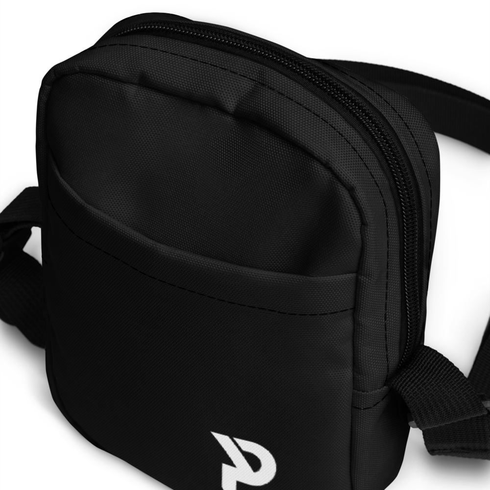 Pumpcore CoreBag™ Utility Crossbody — Bold Black | White Monogram