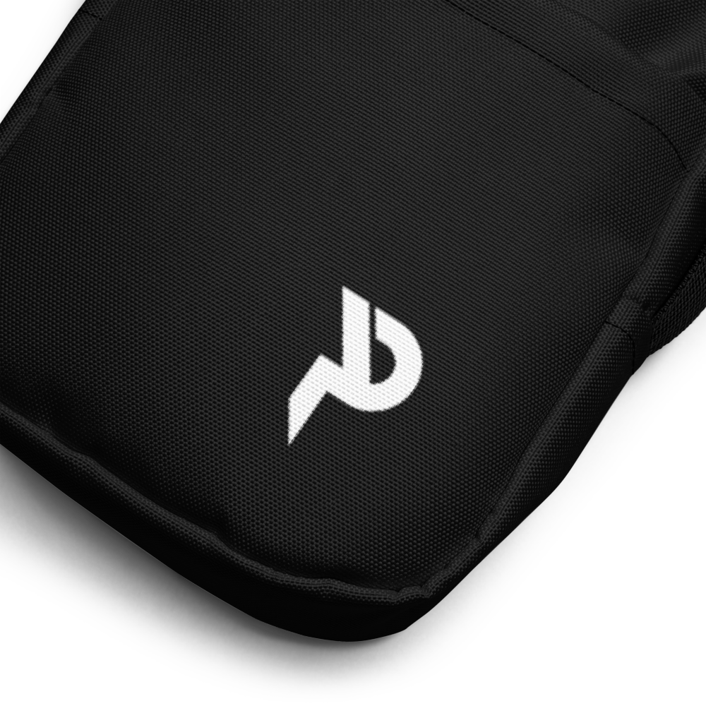 Pumpcore CoreBag™ Utility Crossbody — Bold Black | White Monogram