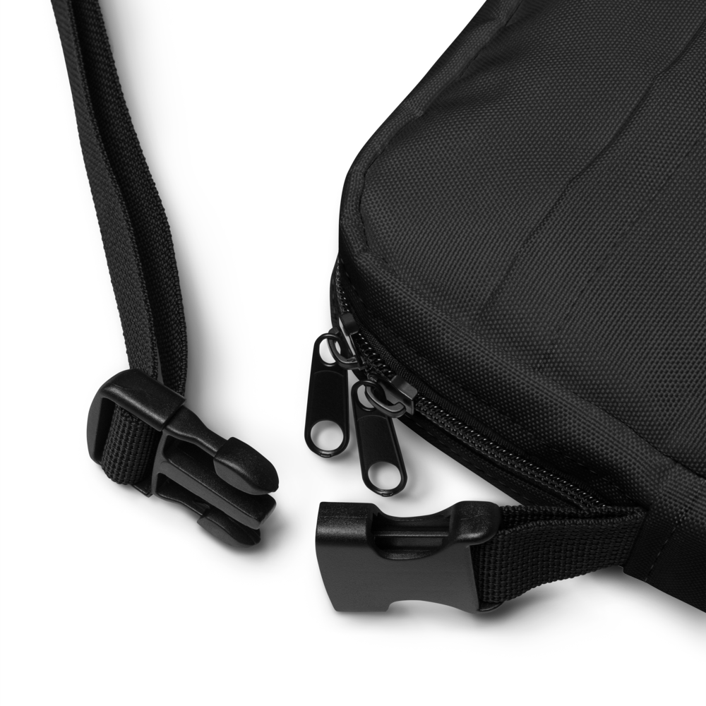Pumpcore CoreBag™ Utility Crossbody — Bold Black | White Monogram