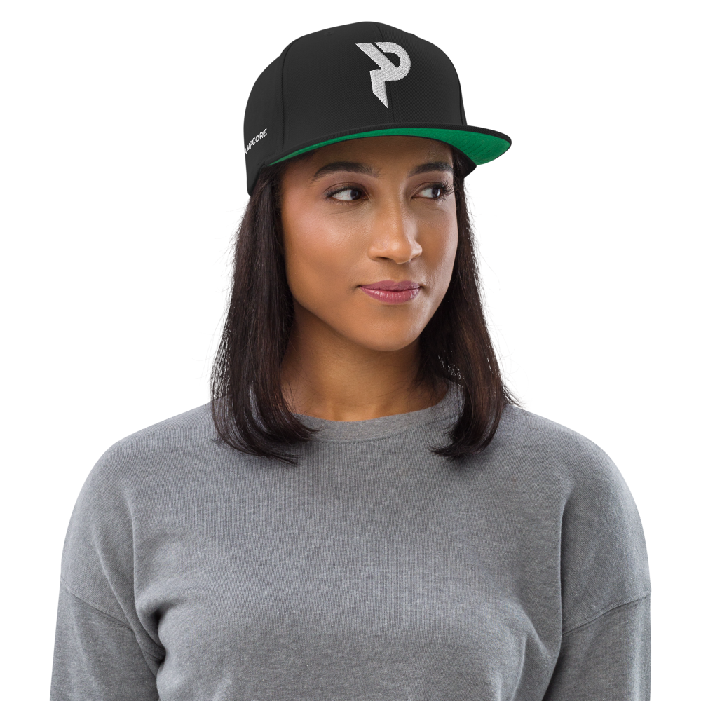 Pumpcore Classic Snapback Hat - White Monogram