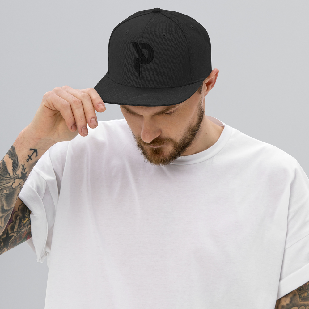 Pumpcore Classic Snapback Hat - Black Monogram
