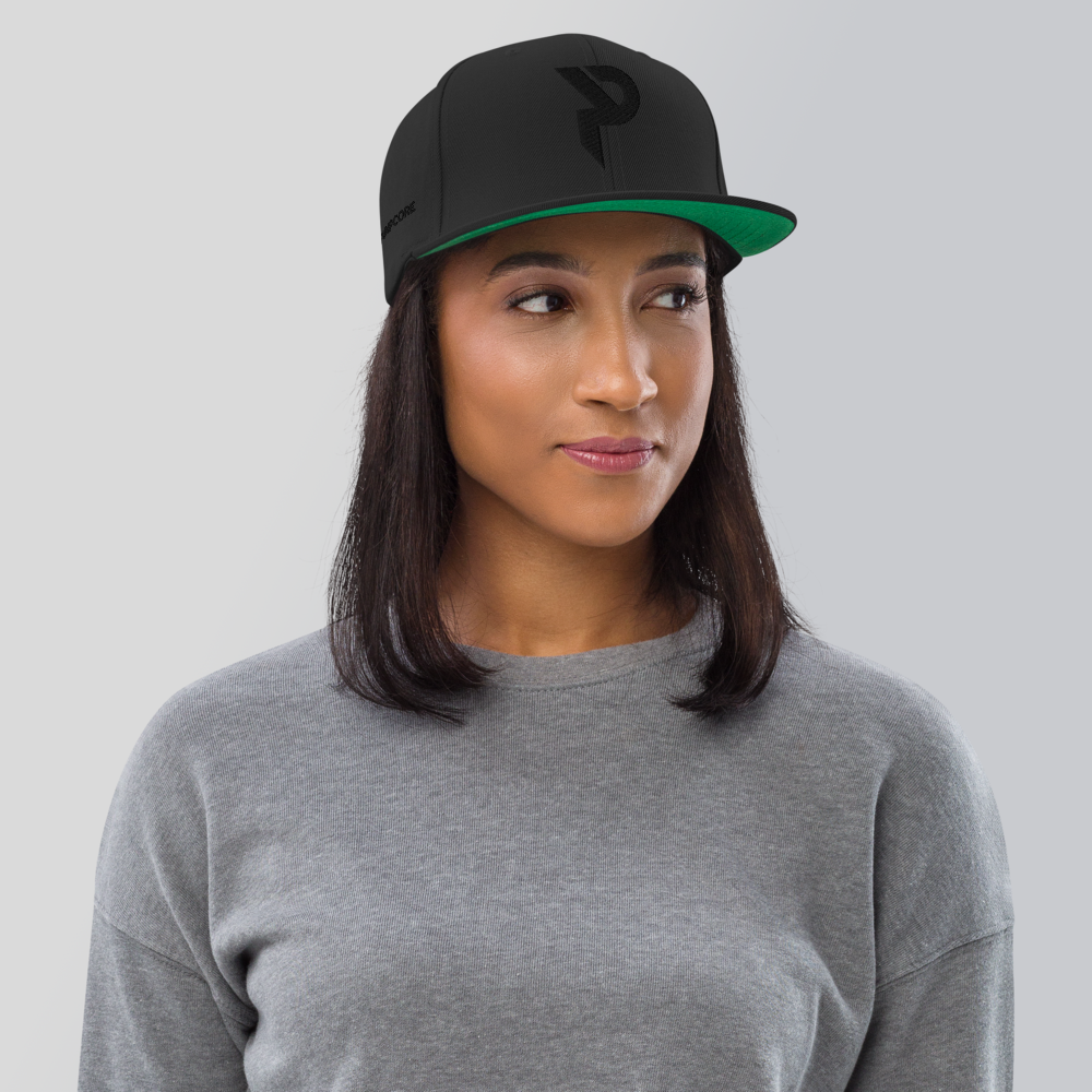 Pumpcore Classic Snapback Hat - Black Monogram