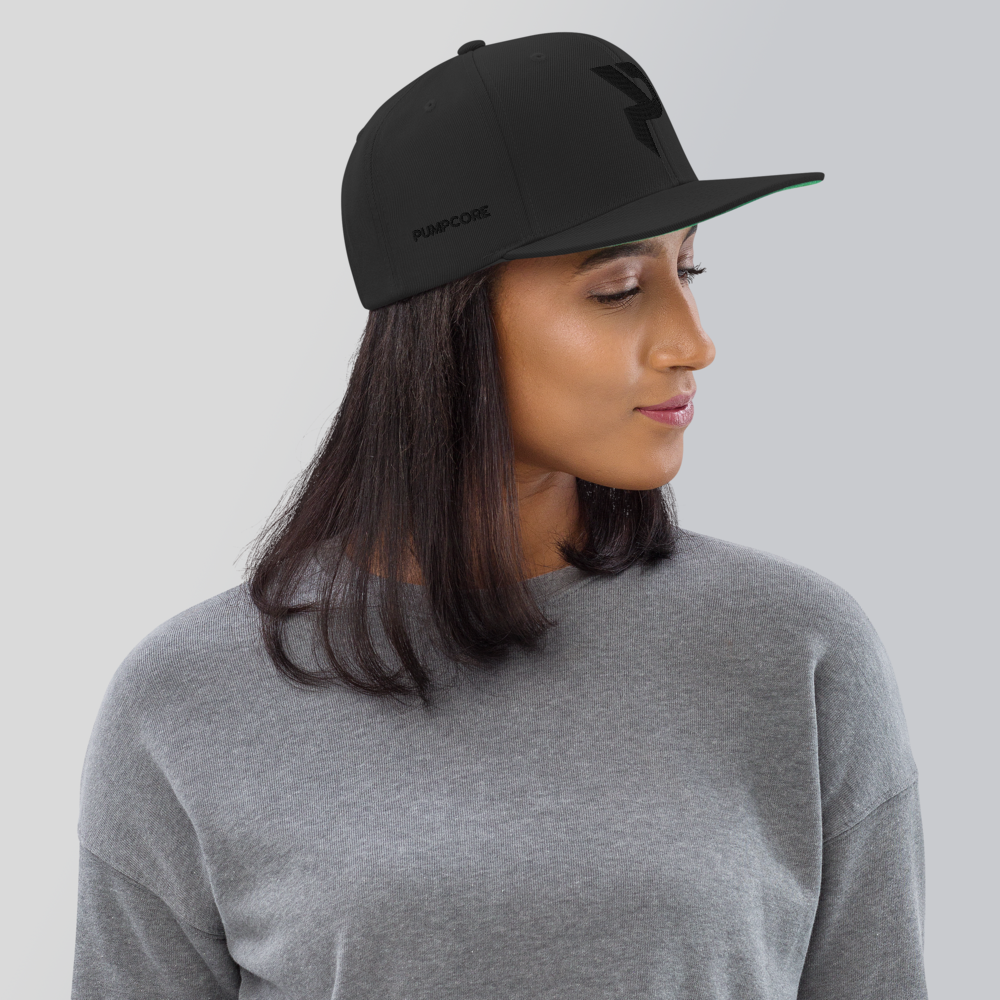 Pumpcore Classic Snapback Hat - Black Monogram