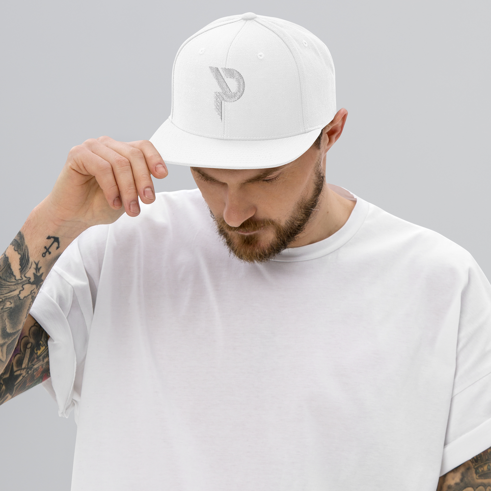 Pumpcore Classic Snapback Hat - White Monogram