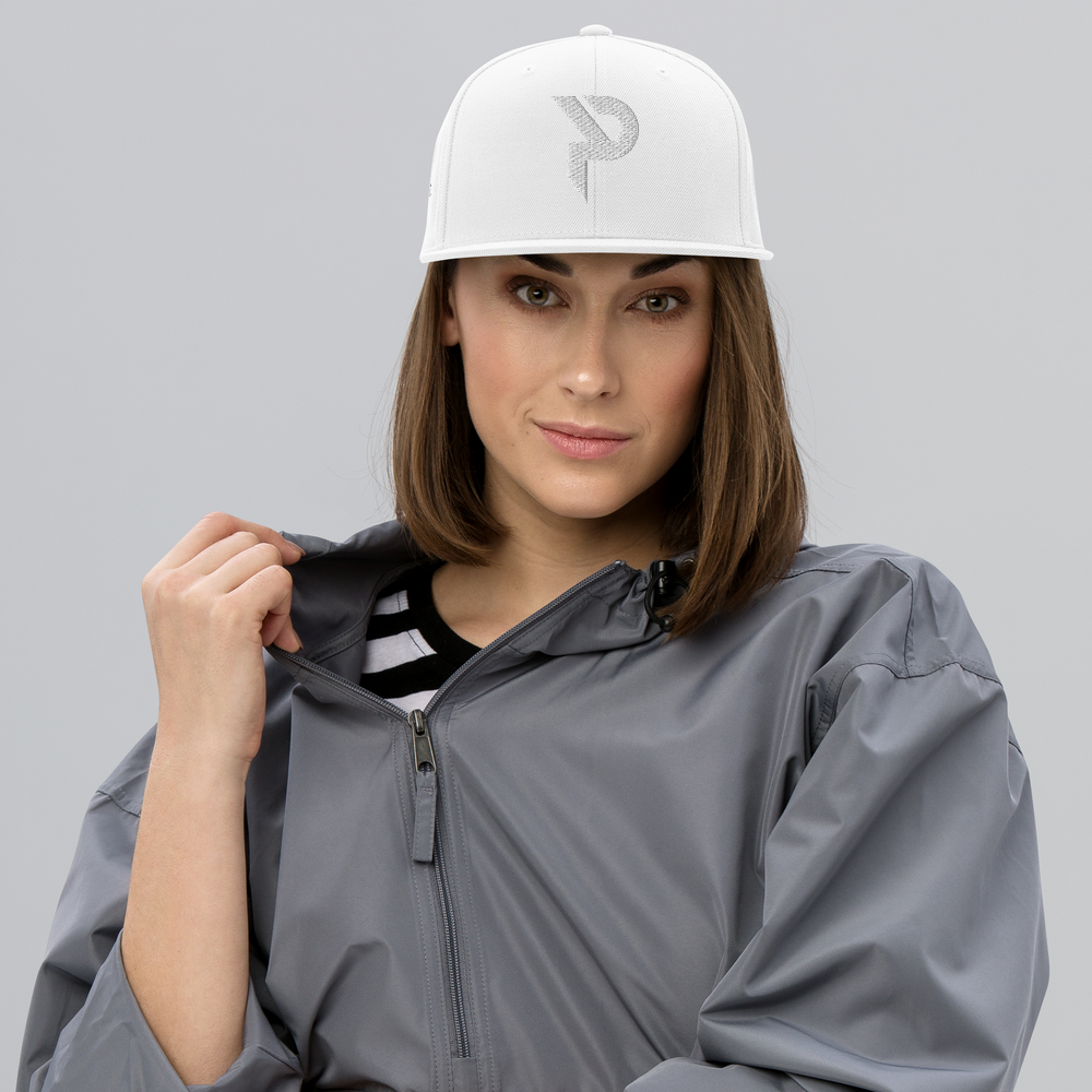 Pumpcore Classic Snapback Hat - White Monogram