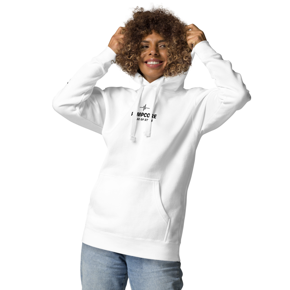 Pumpcore Street Core White Premium Hoodie – Unisex Edition