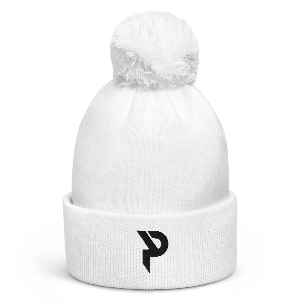 Pumpcore CoreCap™ Pom-Pom Beanie — Black Monogram Edition