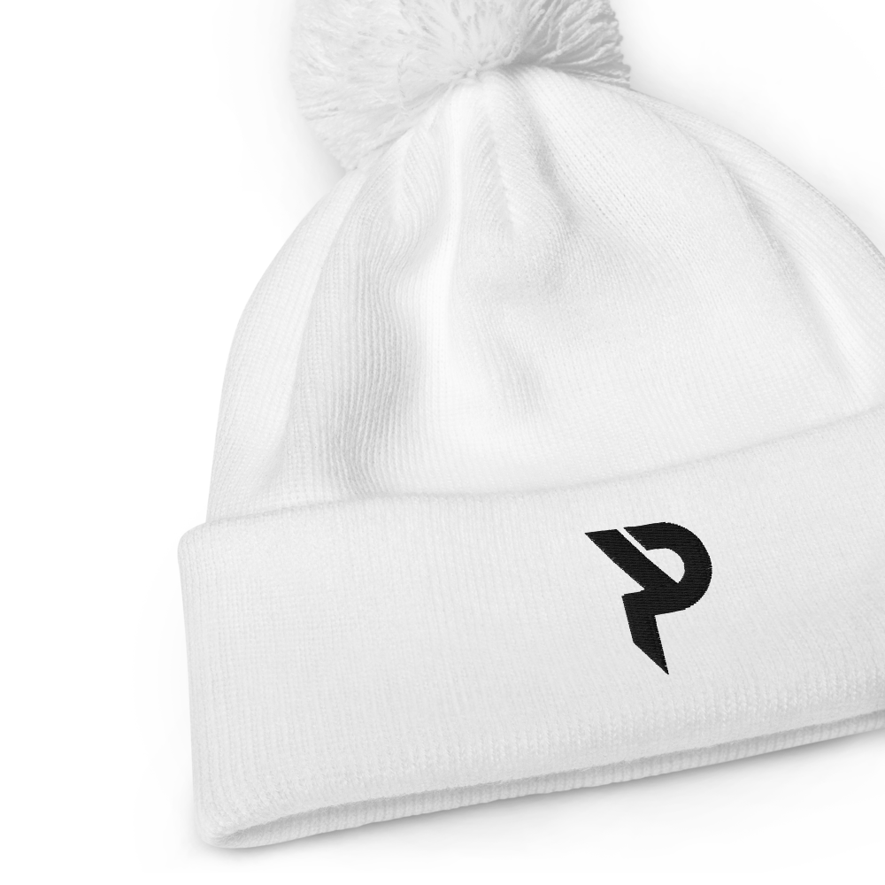 Pumpcore CoreCap™ Pom-Pom Beanie — Black Monogram Edition