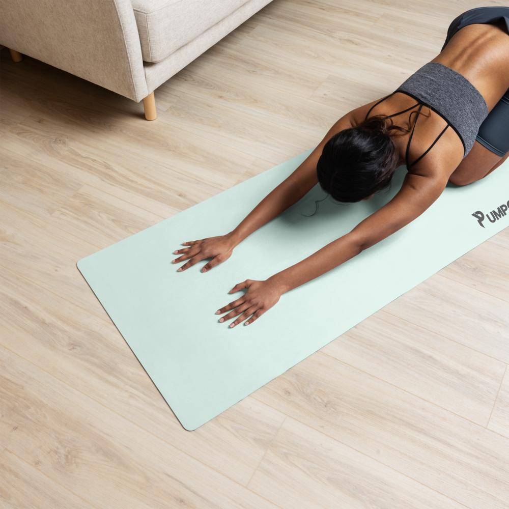 Pumpcore CoreTrainer™ Yoga Mat — Soft Mint | Graphite Wordmark